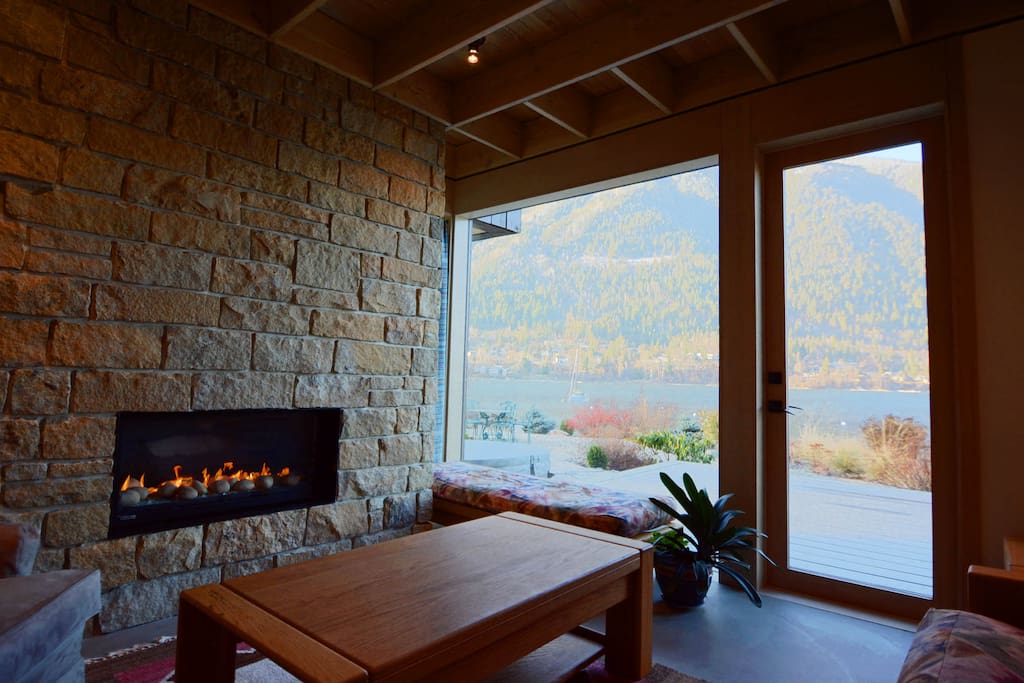 Fireplace in living space