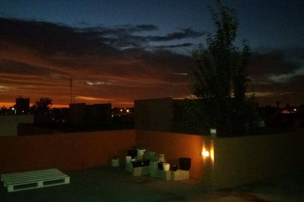 Terraza de 120 mts tercer piso. vista atardecer