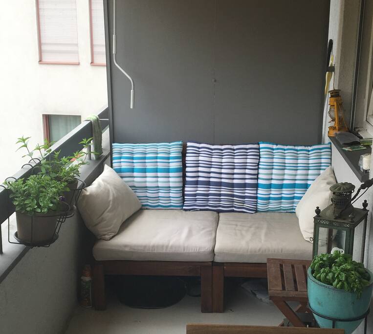 relax in the balcony lounge