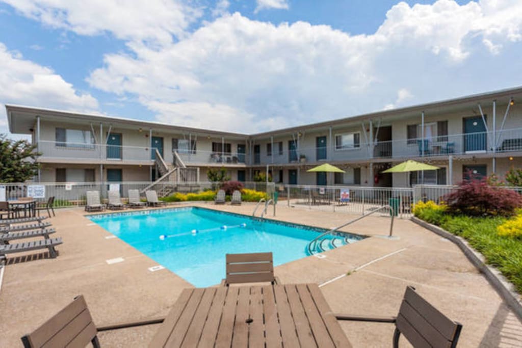Come lounge by the pool - open seasonally.