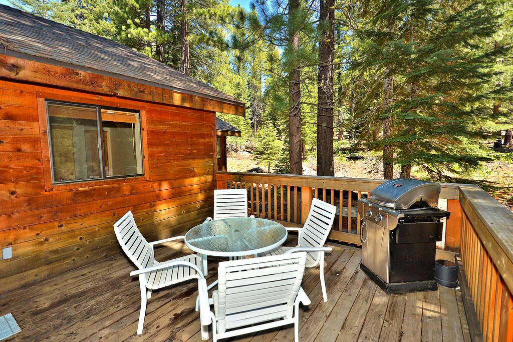 Grill your meals outside and enjoy an al fresco meal on the large deck.