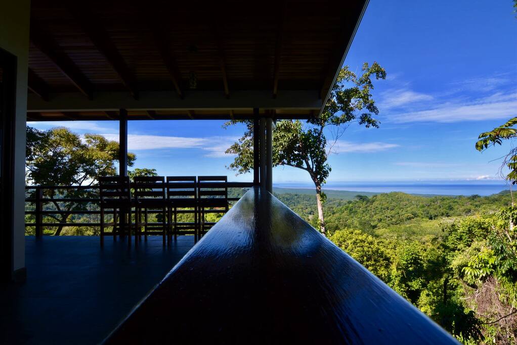 Terrace 2nd floor - overlooking the forest and the Pacific Ocean