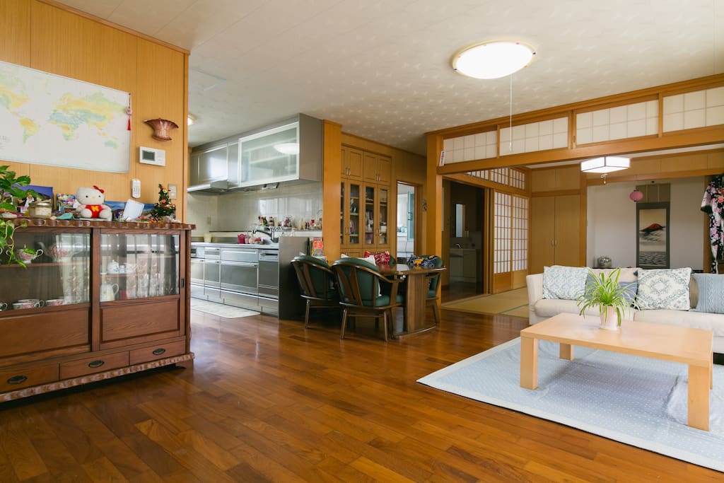Living & Japanese-style room & kitchen