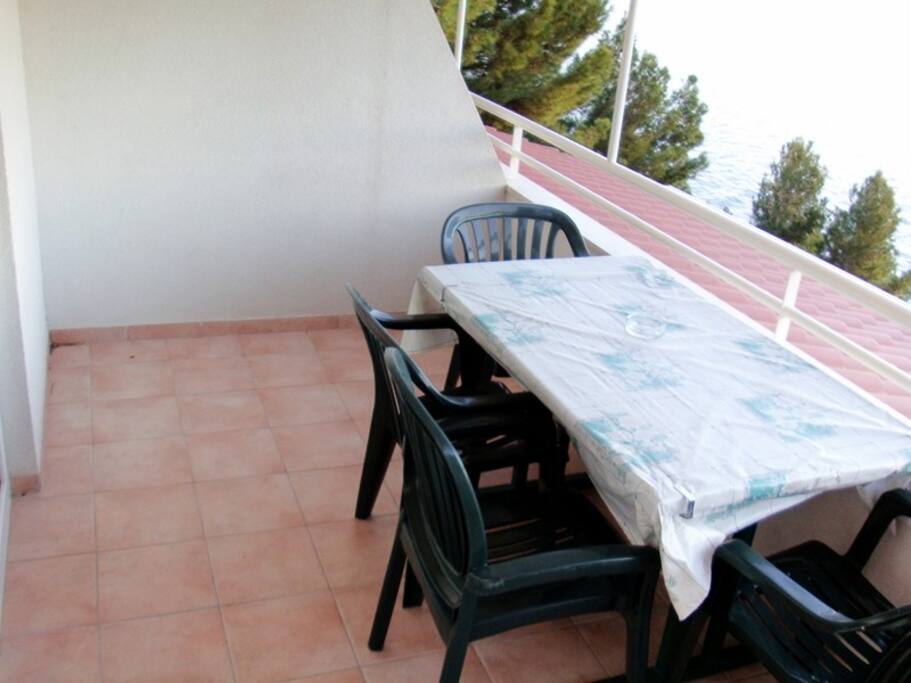 Balcony and view to the sea