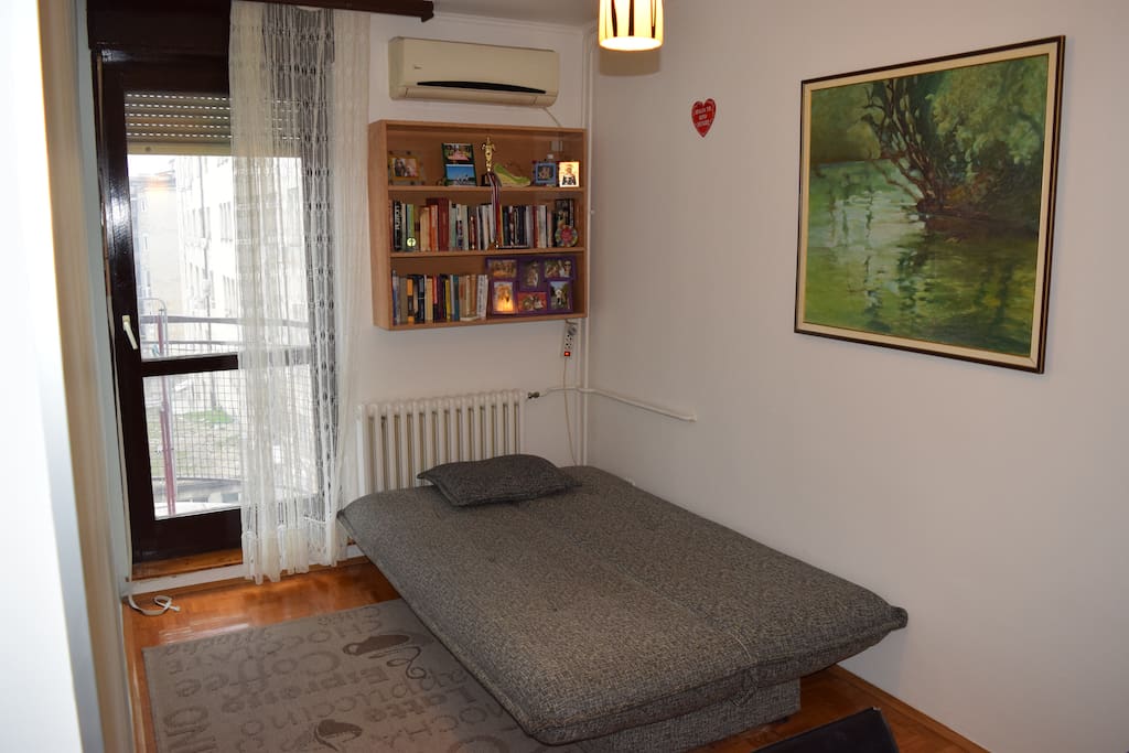Bed in the living room