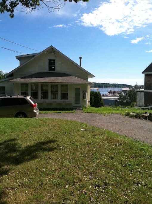 House from Bridge Street, shipyard and harbor in the background
