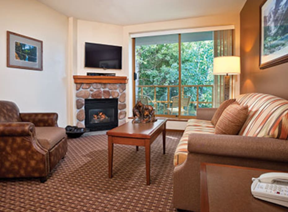 Living Room with gas fireplace