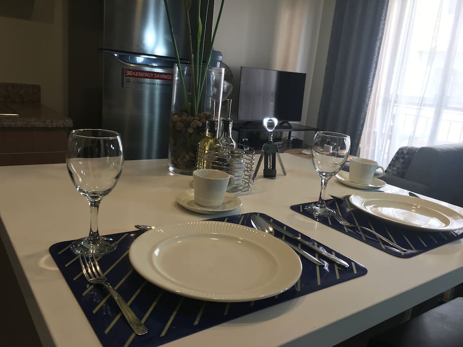 Dining Area facing living room and balcony