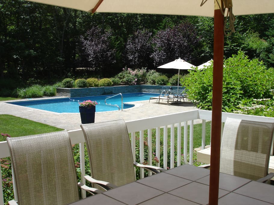 Pool view from deck