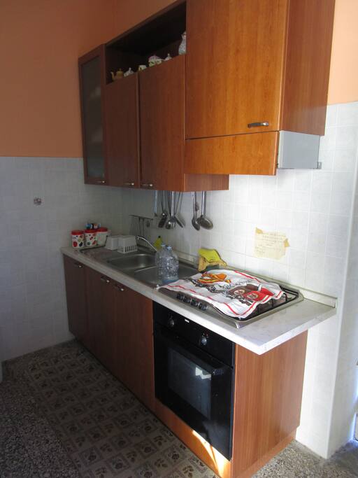 the kitchen