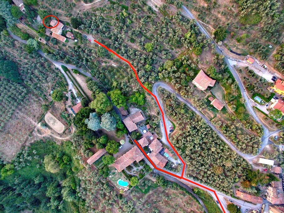 Mappa, linea rossa
a sn da Lucca, a dx da Montecatini