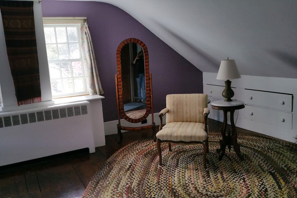 A sitting area in the bohemian room