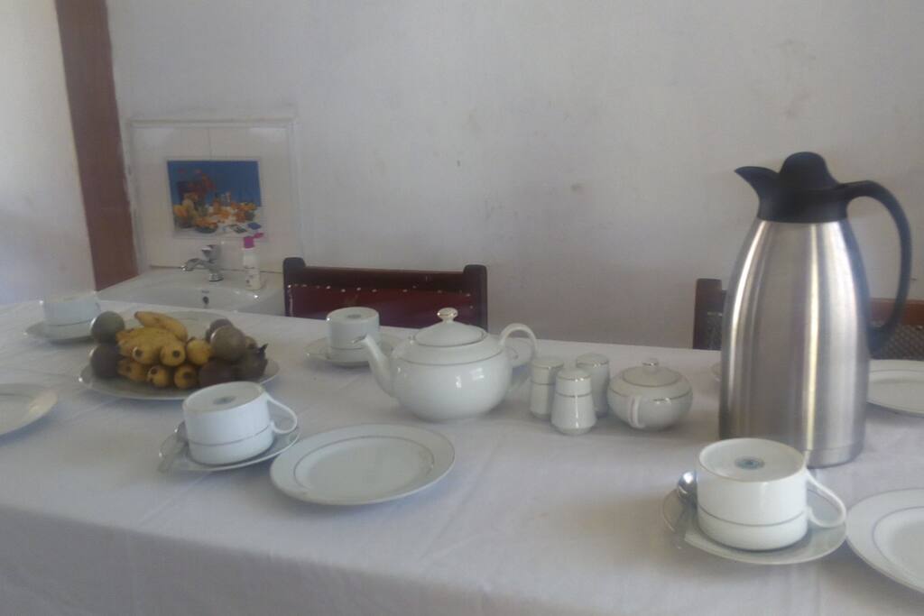 Breakfast setup