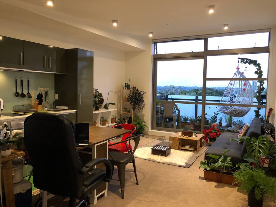 One Bedroom Cozy Apartment surrounded by Beautiful living plants for positive vibes