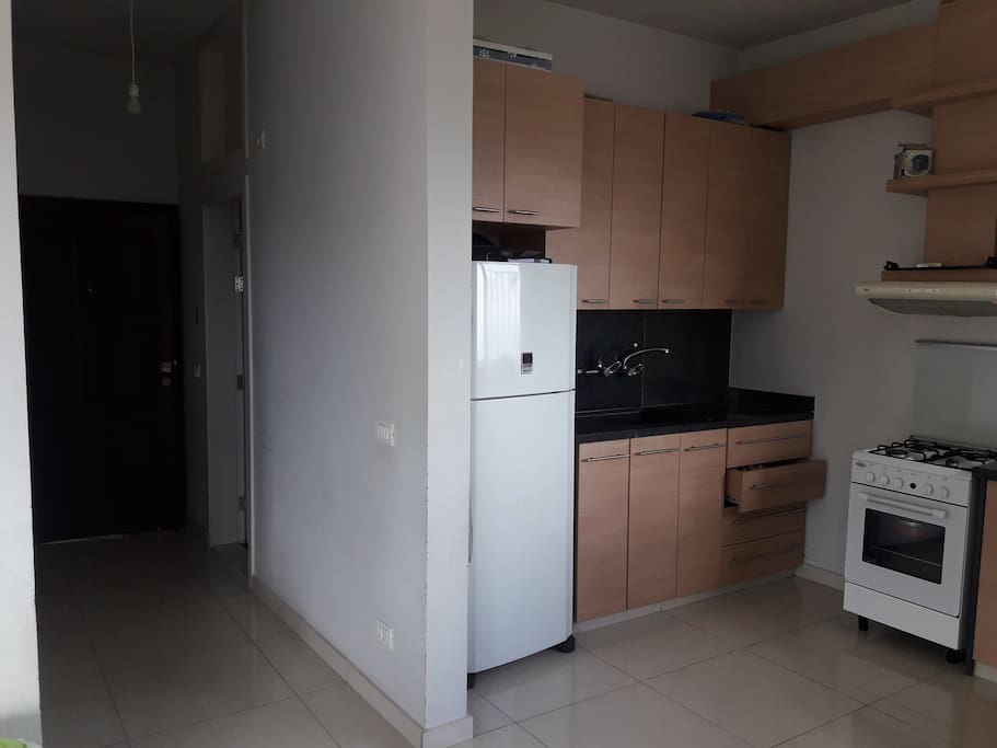 the kitchen