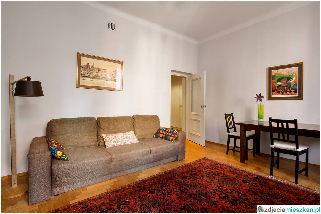 Living room with sofa-bed for two people