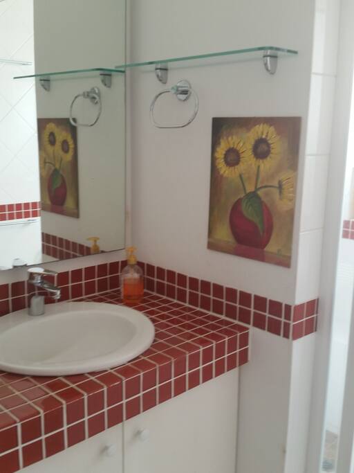 detalle del lavabo del baño