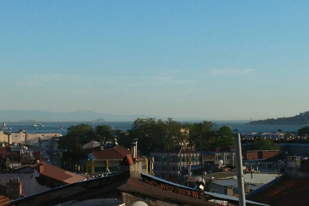 the view of the balconies