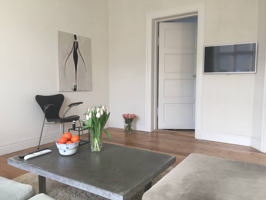 Living room with television