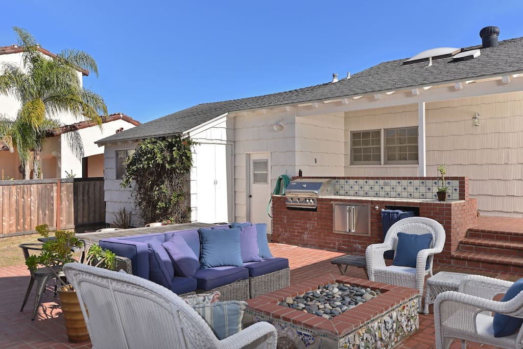 Outdoor courtyard facilitates enjoyment of the San Diego weather.