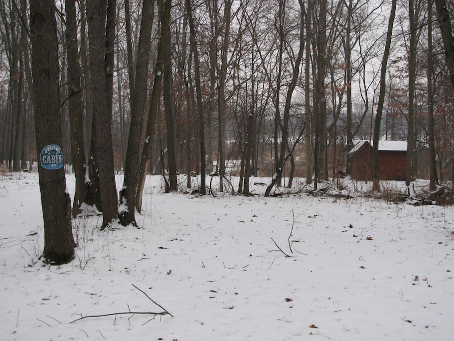 on your way to the cabin. No other campers in sight!!