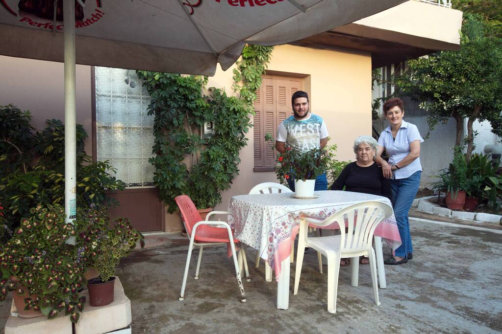 Οur family!! Grandma Koyla, Aggelos and of course the main character Dina! haha