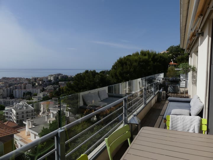 Bel Appartement Terrasse Vue Mer - Niza