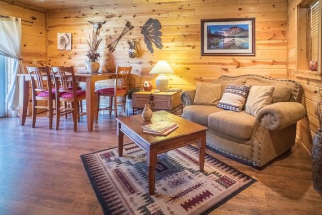 Living area with dining area