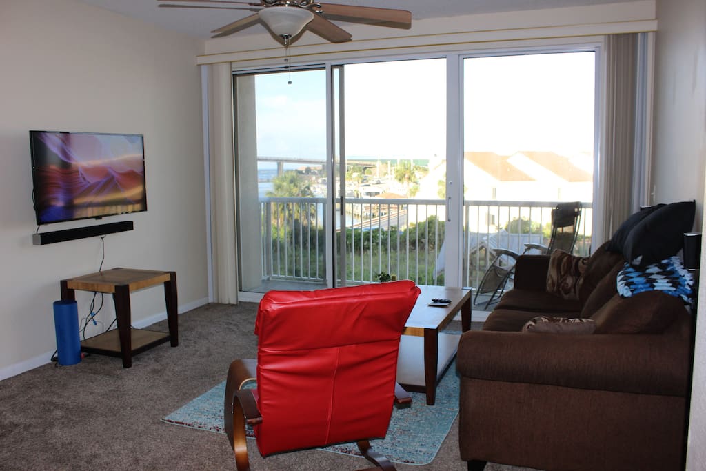 Living room with a view, or HDTV with surround sound as well.