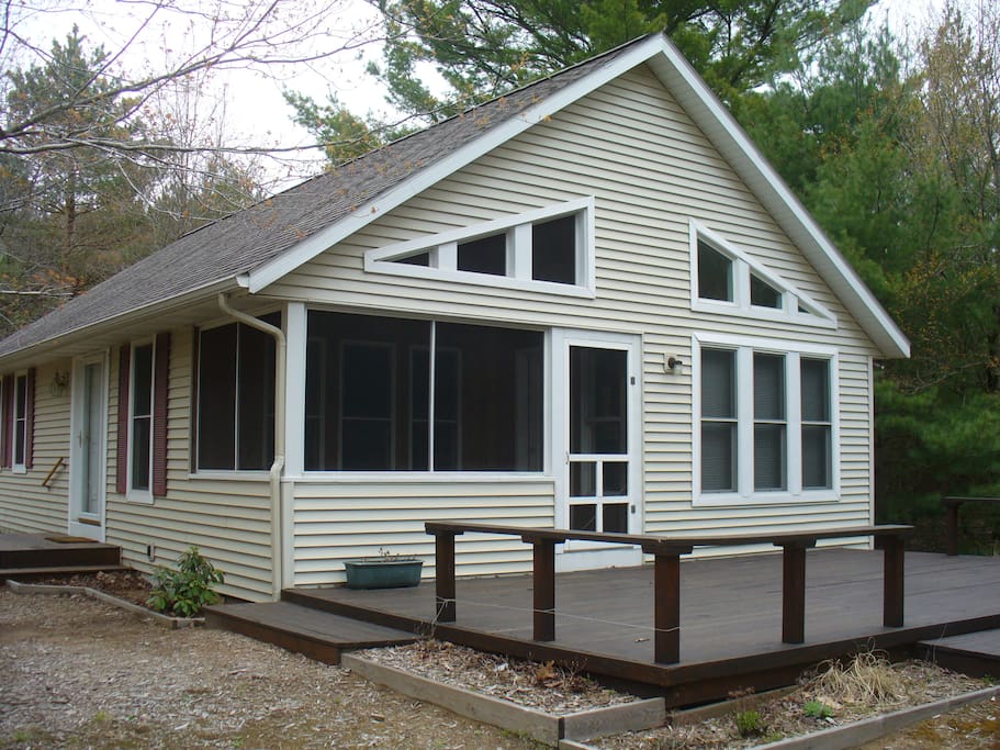 Back deck with sunroom