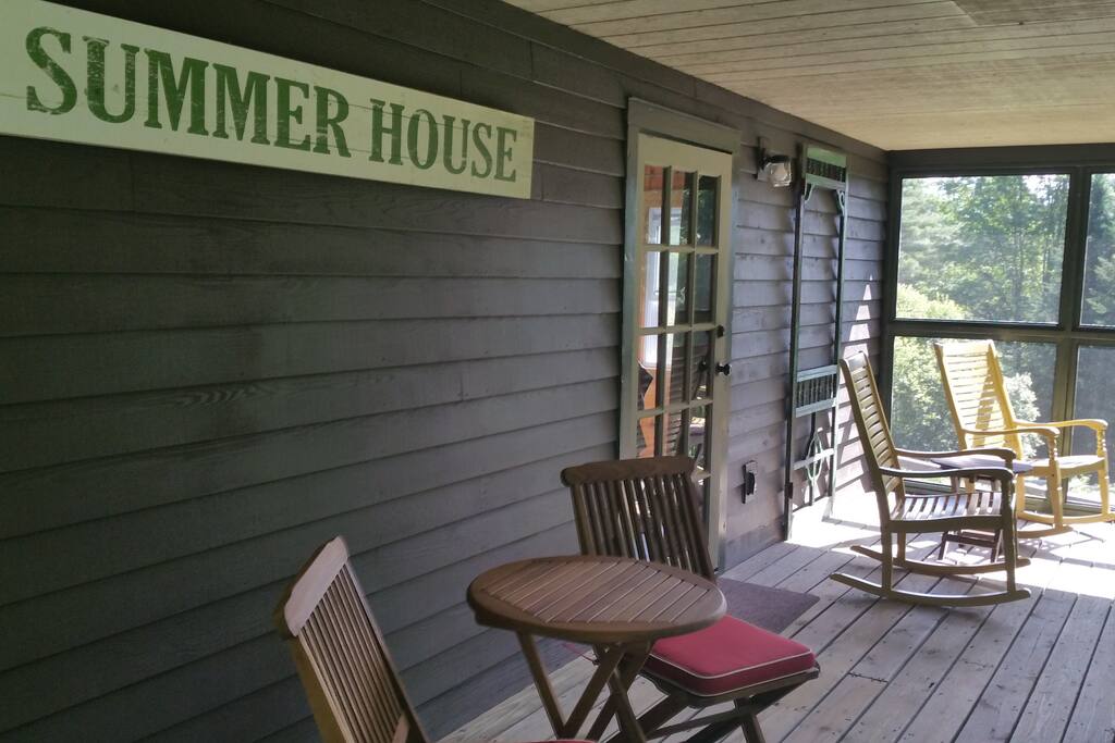 Enjoy the comfortable and private screened porch