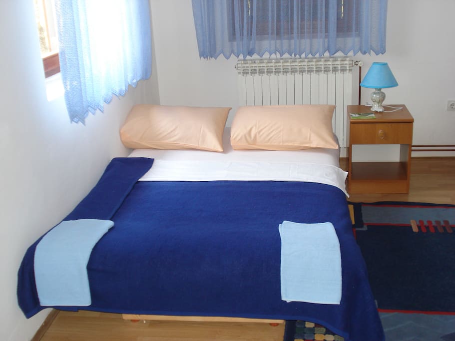 Double bed in living room (sofa bed)