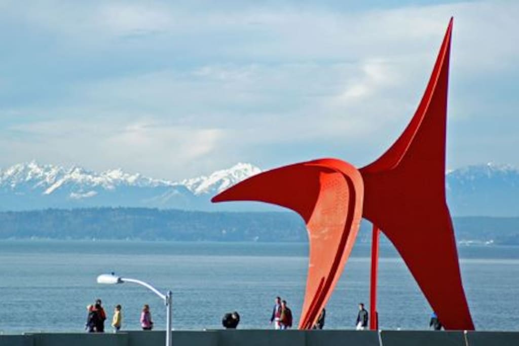 Seattle Art Museum Sculpture Park in walking distance