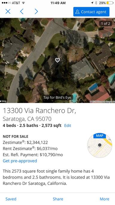 One of the most exclusive addresses in the Silicon Valley, smack in the middle of Saratoga's fabulous Golden Triangle neighborhood.
