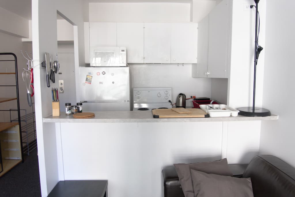 Open style kitchen that gives you plenty of light and space while cooking