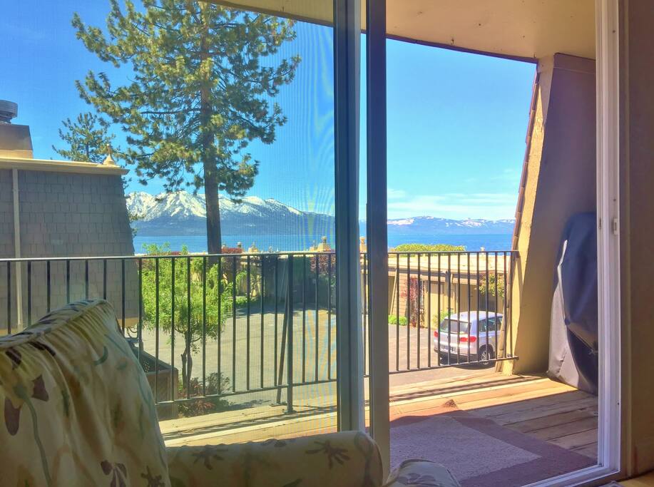 View from the living room and private balcony
