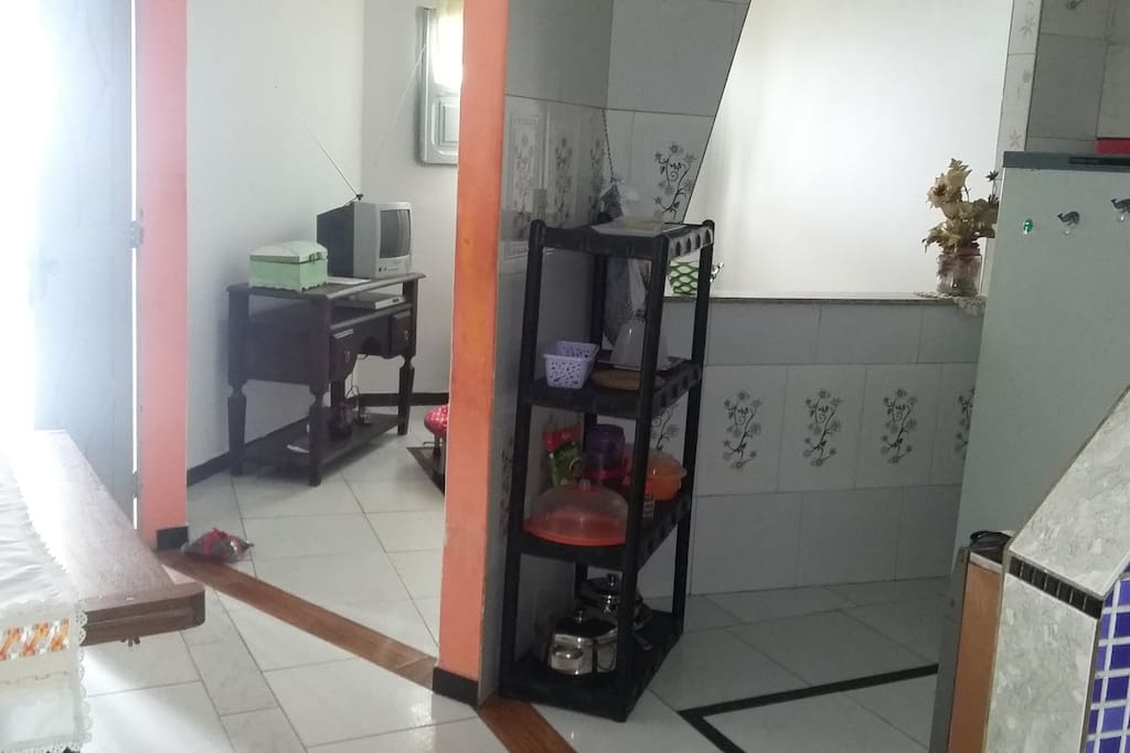 Vista geral sala/cozinha