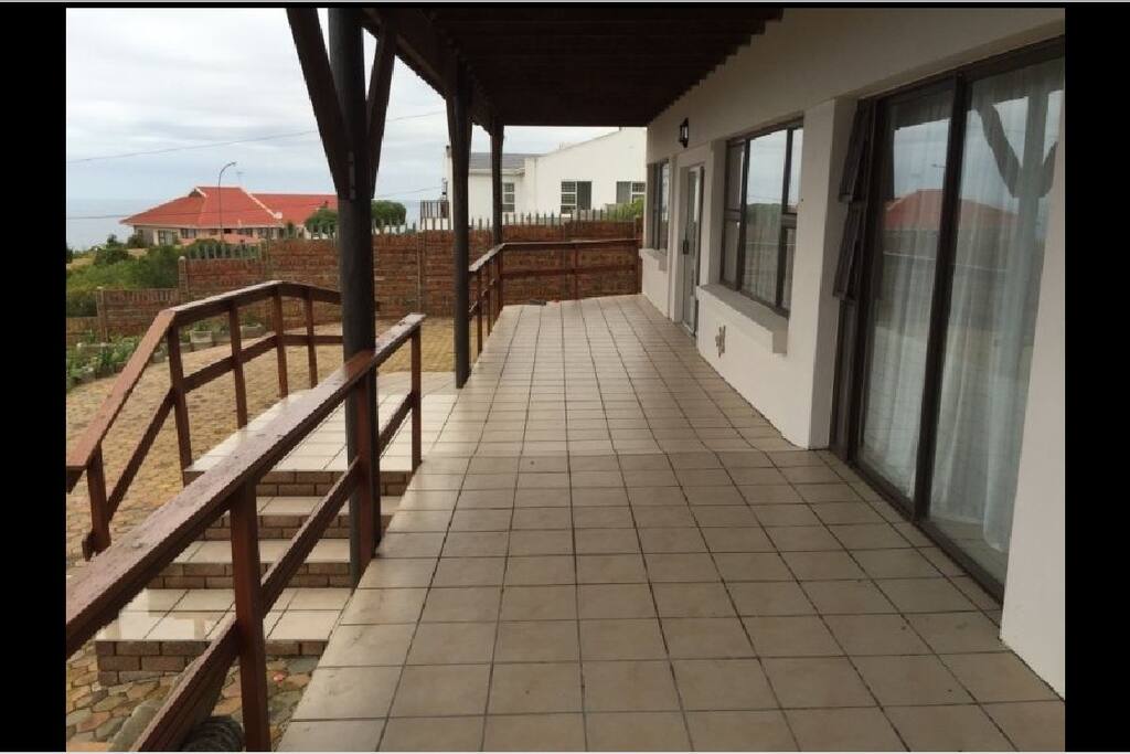 Front stoop with sea views.