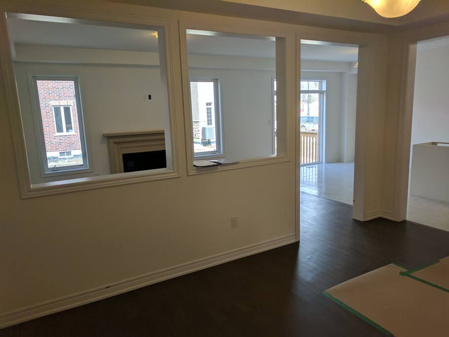 Open concept Dining room, living room and kitchen