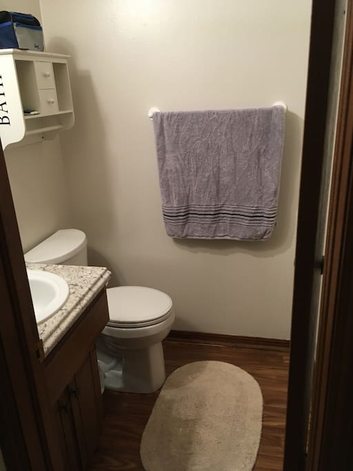 private 1/2 bathroom for the master king bedroom