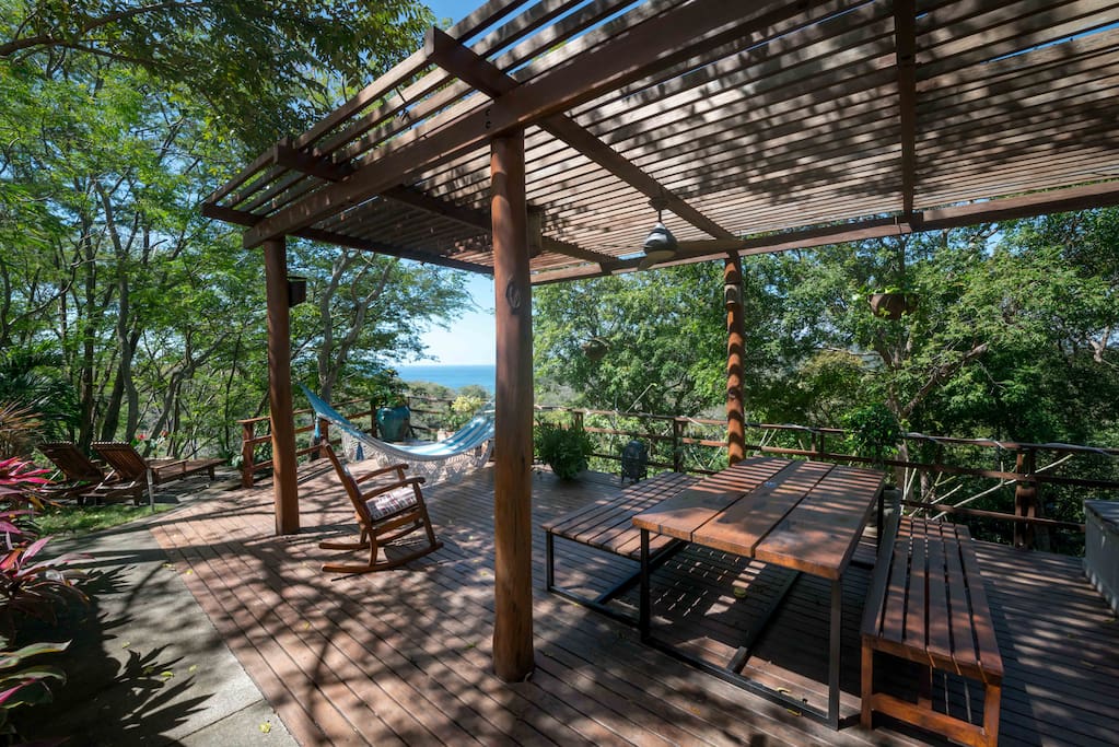The outdoor deck space is the heart of the home!