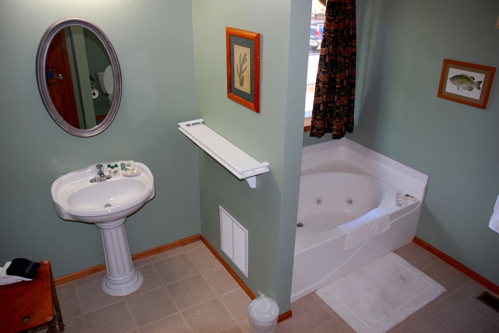 full ADA compliant, jetted garden tub & separate walk-in shower