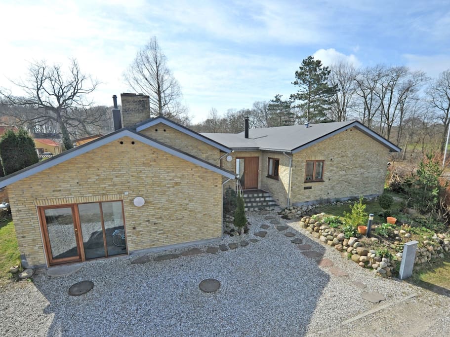 The parking and the front of the house.