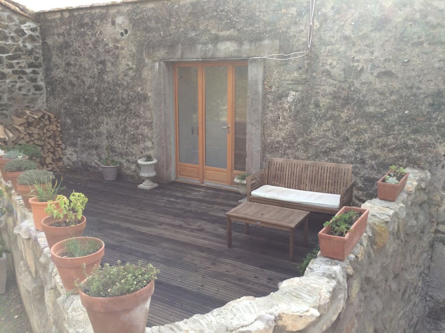 Private rear terrace