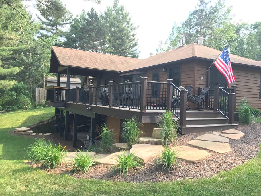 Deck from side lawn