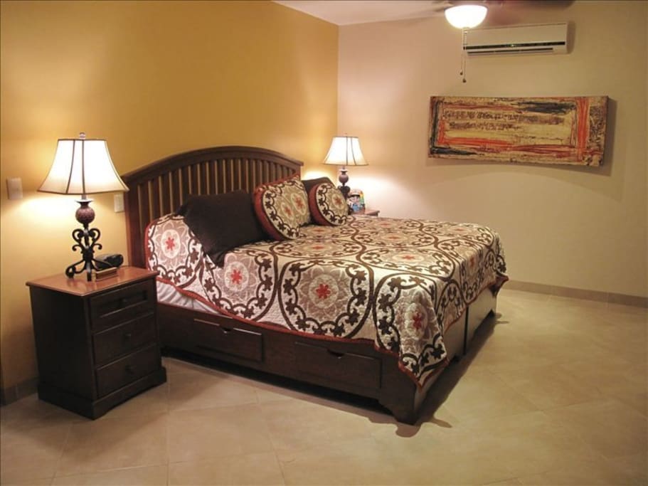 Master Bedroom, Kins size bed with private balcony.