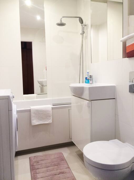 Bathroom with a washing machine