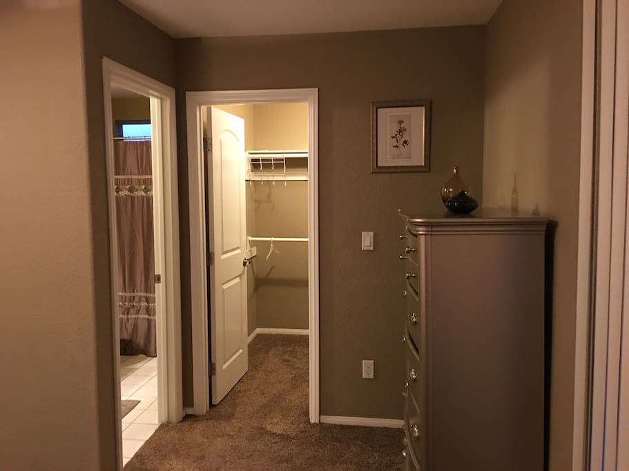 Master bedroom walk-in closet