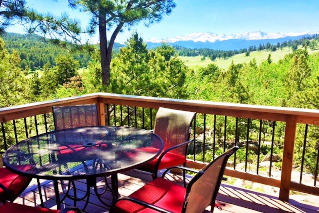 Brand new deck is perched on a hill giving it an open, bright and spacious feeling.