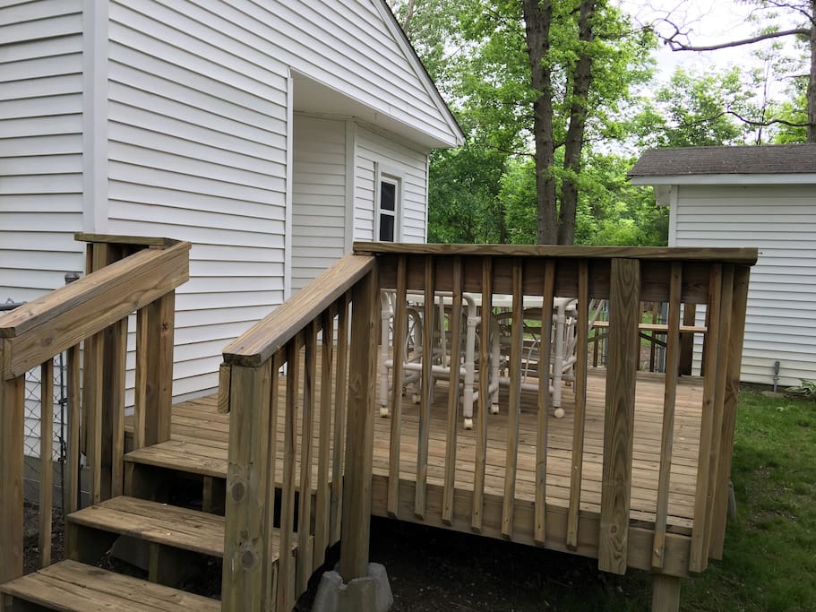 Deck with grill and patio